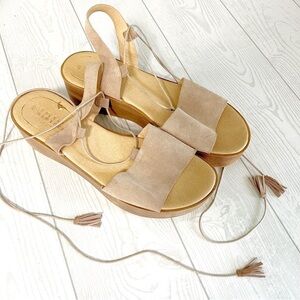 Barneys New York Leather Lace Up Sandals
